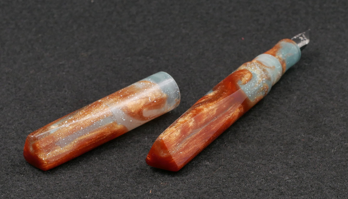 Prospector - Medium - Eel And Anchor Copper Sea Glass resin - Jowo #6 nib