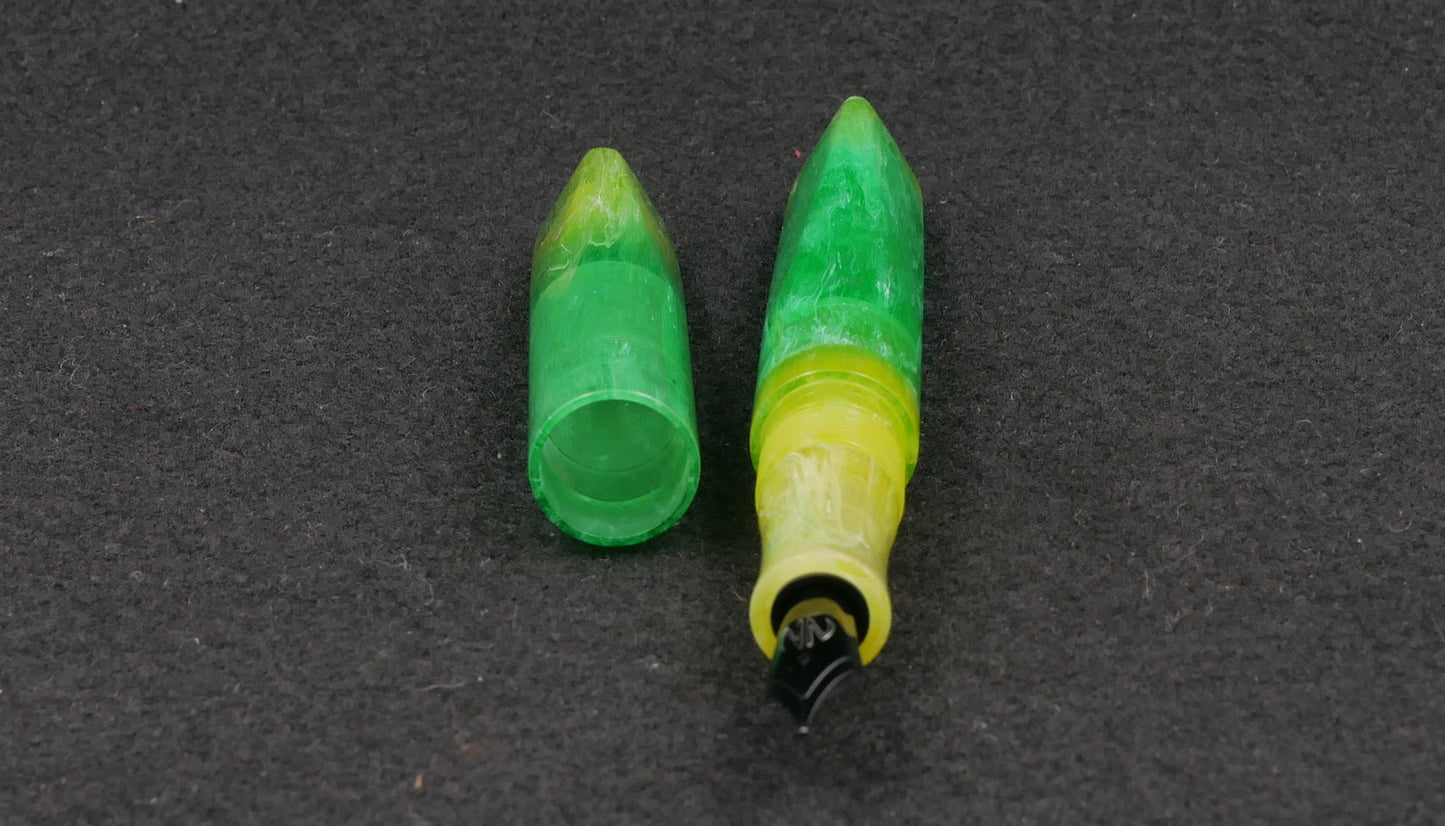 Prospector - Medium - Eel And Anchor Neon Lemon Lime resin - Jowo #6 nib