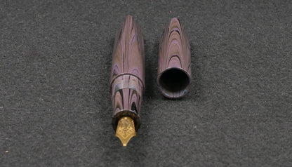 Prospector - Medium - Nikko Purple ripple ebonite - Jowo #6 nib