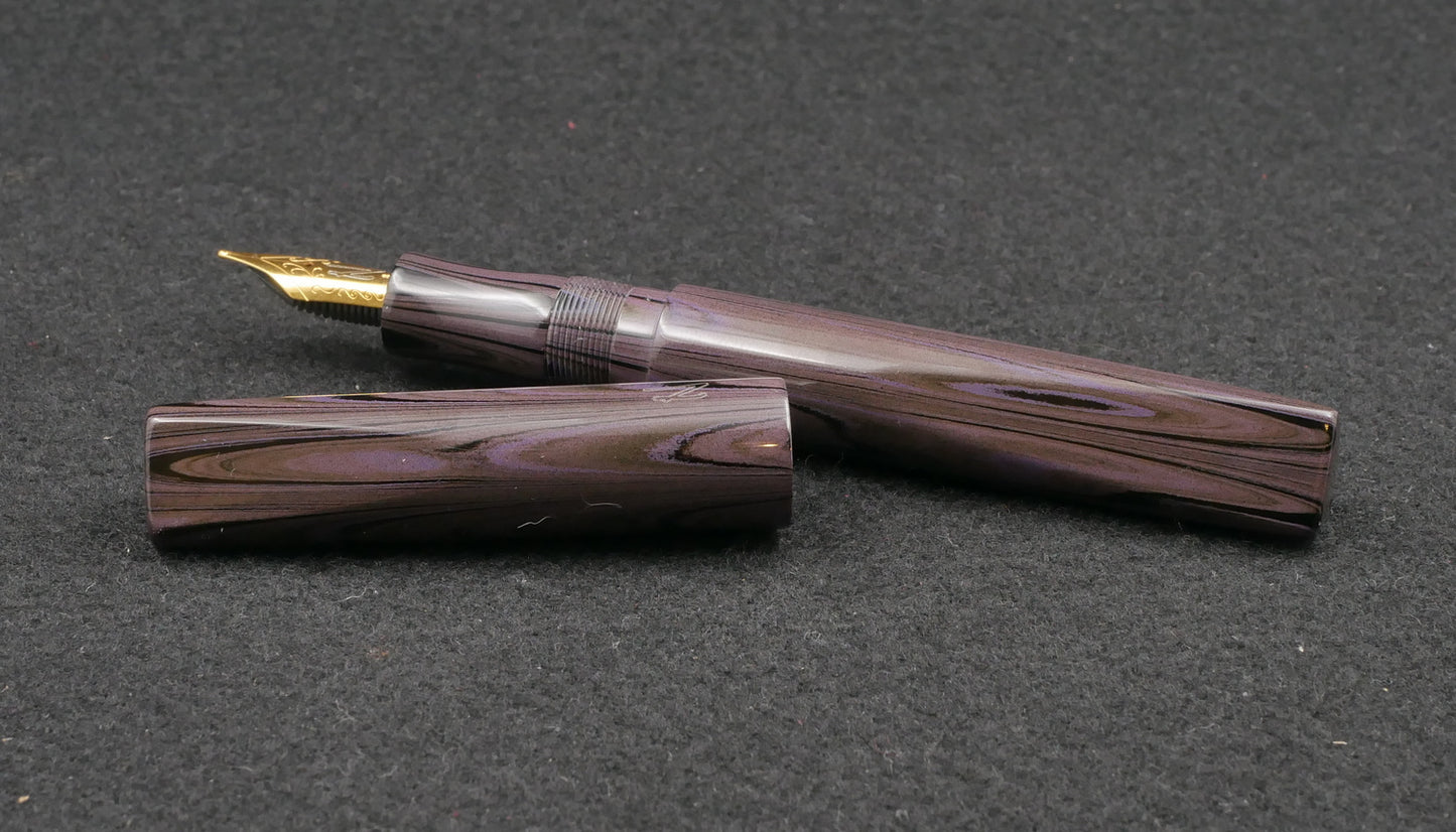 Prospector - Medium - Nikko Purple ripple ebonite - Jowo #6 nib