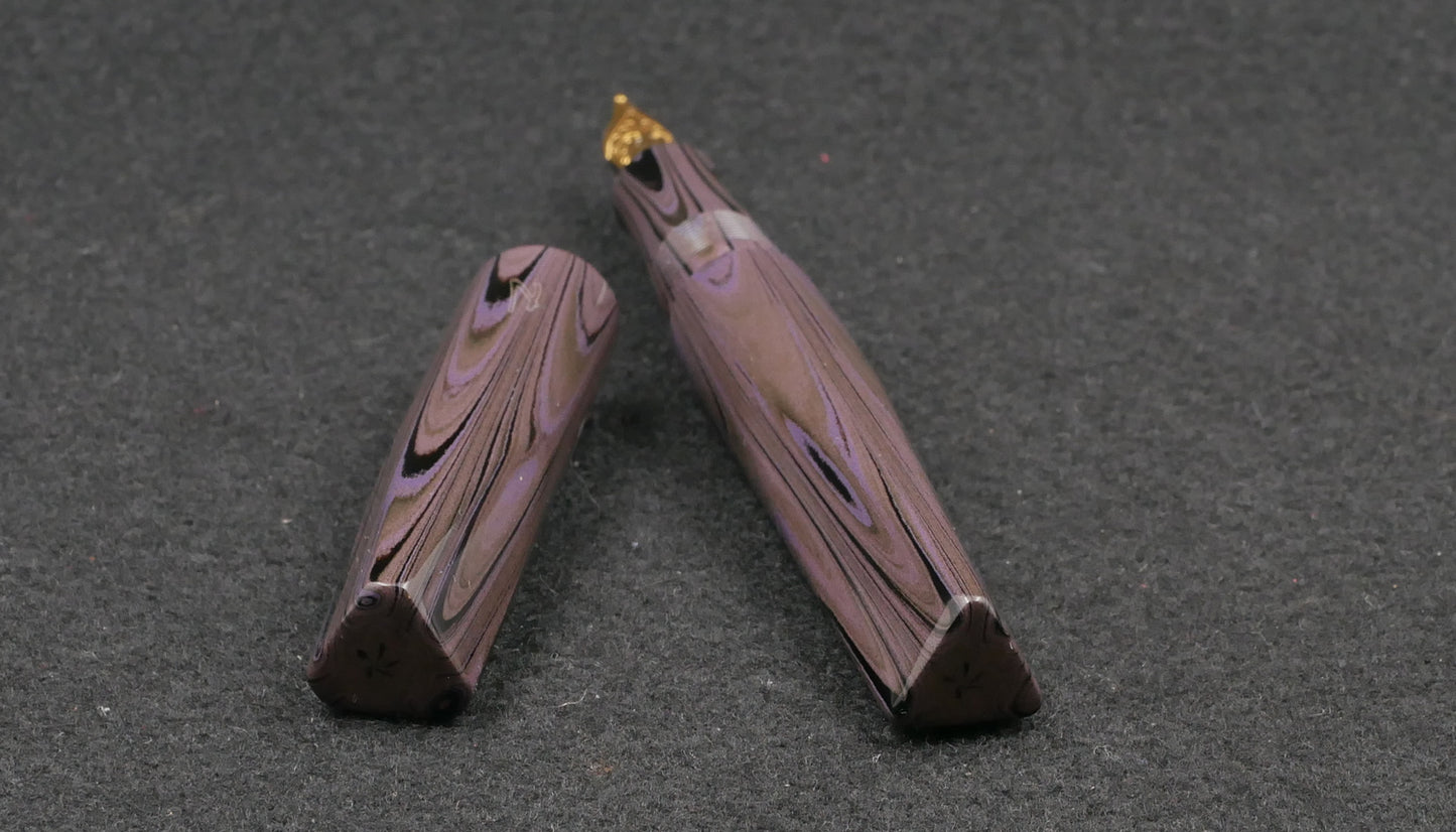 Prospector - Medium - Nikko Purple ripple ebonite - Jowo #6 nib