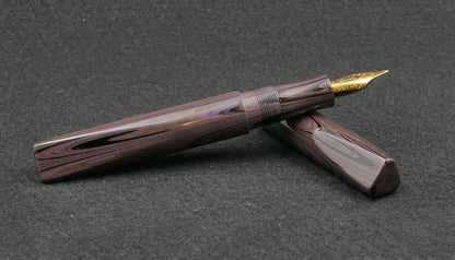 Prospector - Medium - Nikko Purple ripple ebonite - Jowo #6 nib