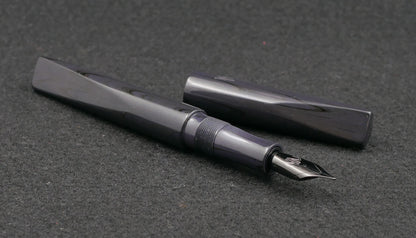 Prospector - Small - Nikko Ultra Dark Purple ripple ebonite - Jowo #6 nib
