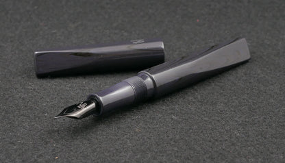 Prospector - Small - Nikko Ultra Dark Purple ripple ebonite - Jowo #6 nib
