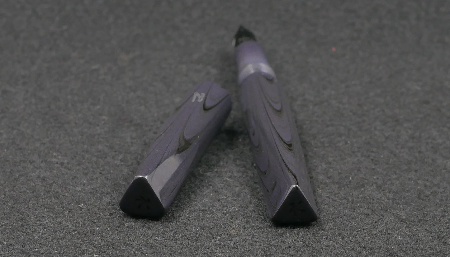 Prospector - Small - Nikko Ultra Dark Purple ripple ebonite - Jowo #6 nib