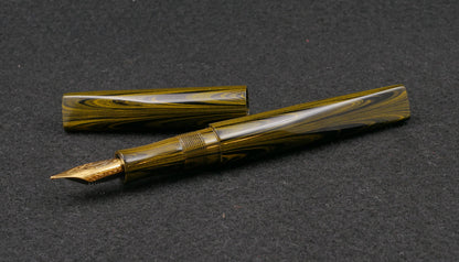 Prospector - Small - Nikko Yellow ripple ebonite - Jowo #6 nib