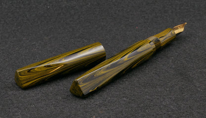 Prospector - Small - Nikko Yellow ripple ebonite - Jowo #6 nib