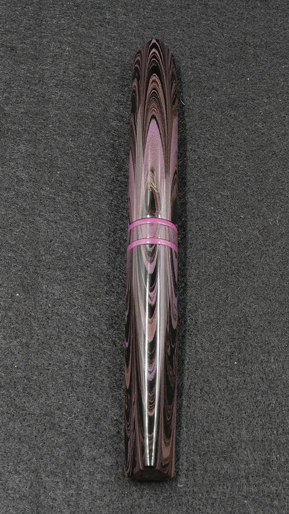Prospector - Small - Nikko purple ripple and solid purple ebonite - Jowo #6 nib