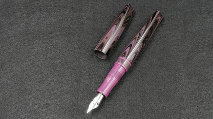 Prospector - Small - Nikko purple ripple and solid purple ebonite - Jowo #6 nib
