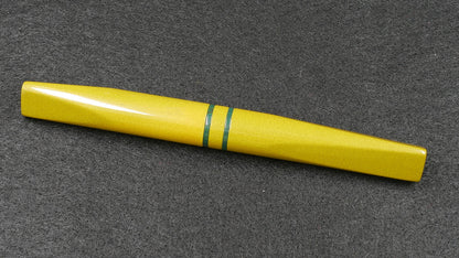 Prospector - Small - Nikko solid yellow and green ripple ebonite - Jowo #6 nib
