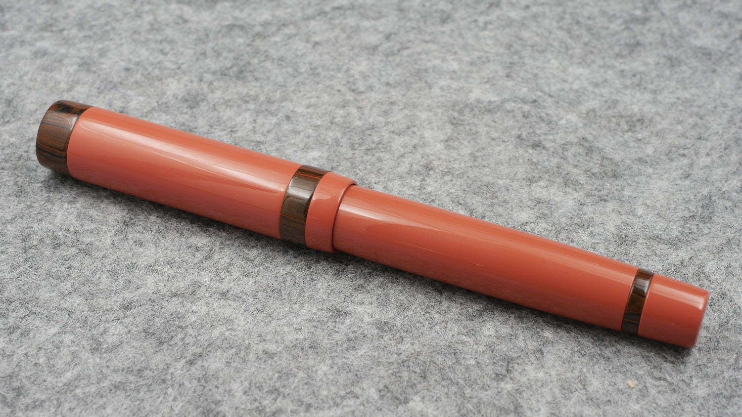 Orville - Medium - SEM Orange and Nikko Vintage 3 Ripple ebonite - optional clip - Jowo #6 nib