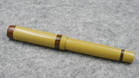 Orville - Medium - SEM Yellow and Nikko Autumn Ripple ebonite - optional clip - Jowo #6 nib