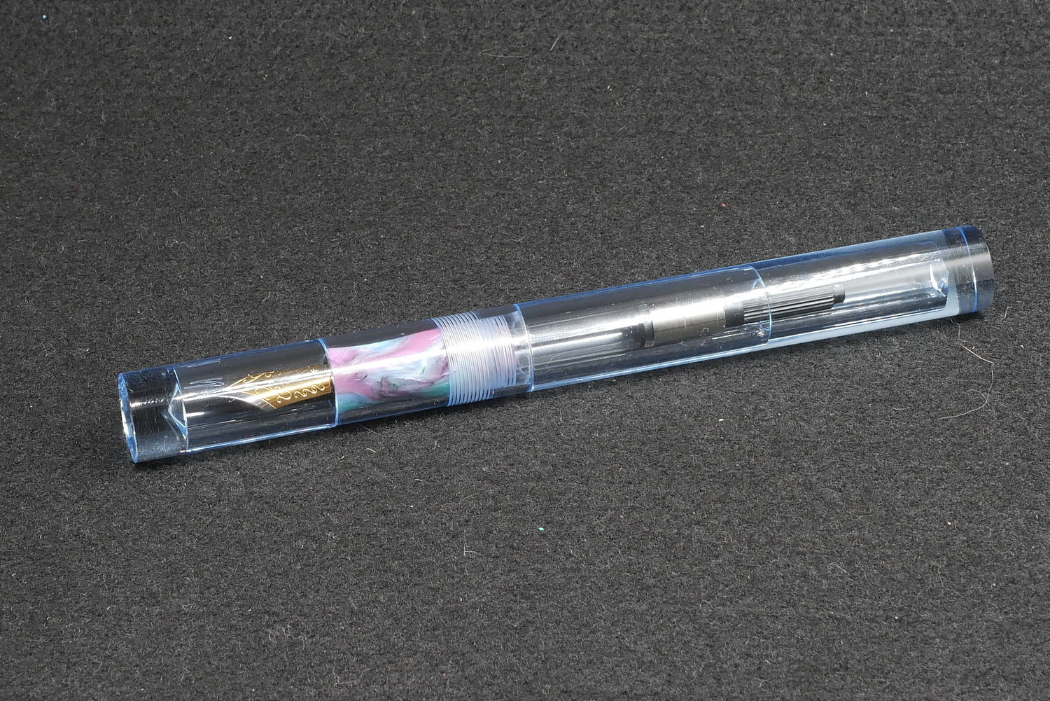 Shinobi - small - Clear blue and CORRL Creations resin section - Jowo #6 nib