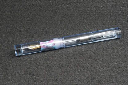 Shinobi - small - Clear blue and CORRL Creations resin section - Jowo #6 nib