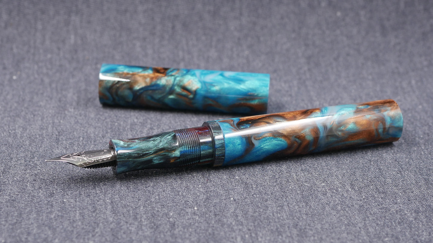 Shinobi - medium - CORRL Blue Chocolate & Downtown Graffiti resins - Jowo #6