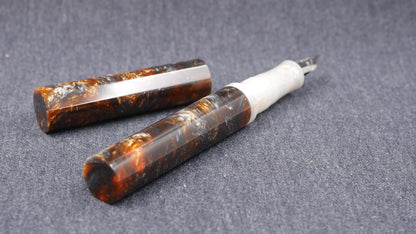 Shinobi - medium - Papa J White/Gold & Muttblank Brown resins - Jowo #6