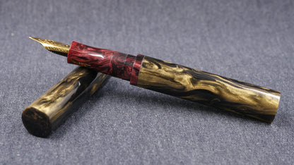Shinobi - medium - CORRL Black Gold and Red Black resins - Jowo #6