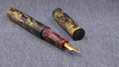 Shinobi - medium - CORRL Black Gold and Red Black resins - Jowo #6