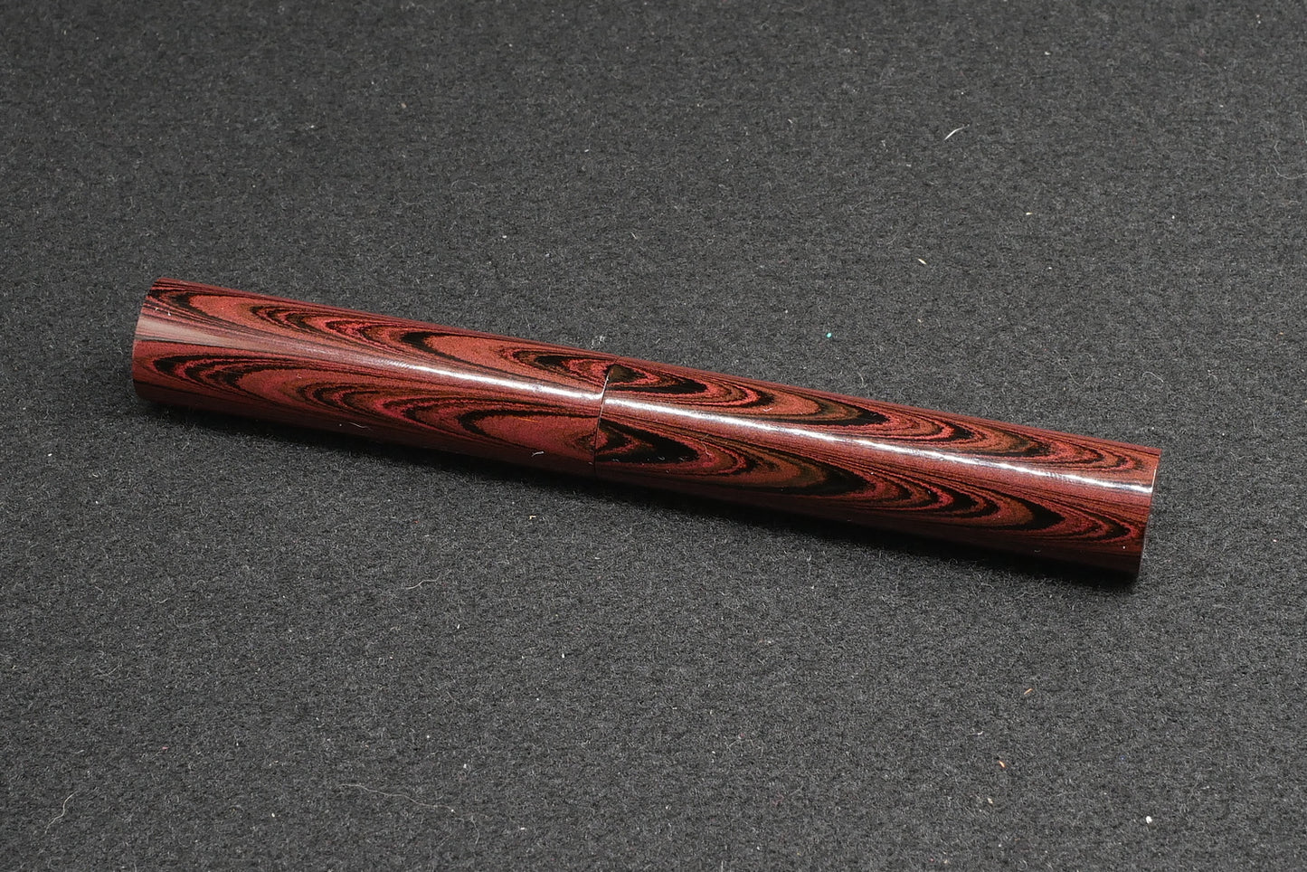 Shinobi - large - Nikko red ripple and solid black ebonite - Bock #8 nib