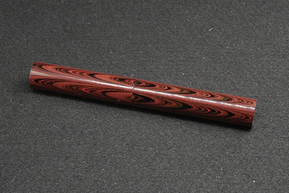 Shinobi - large - Nikko red ripple and solid black ebonite - Bock #8 nib