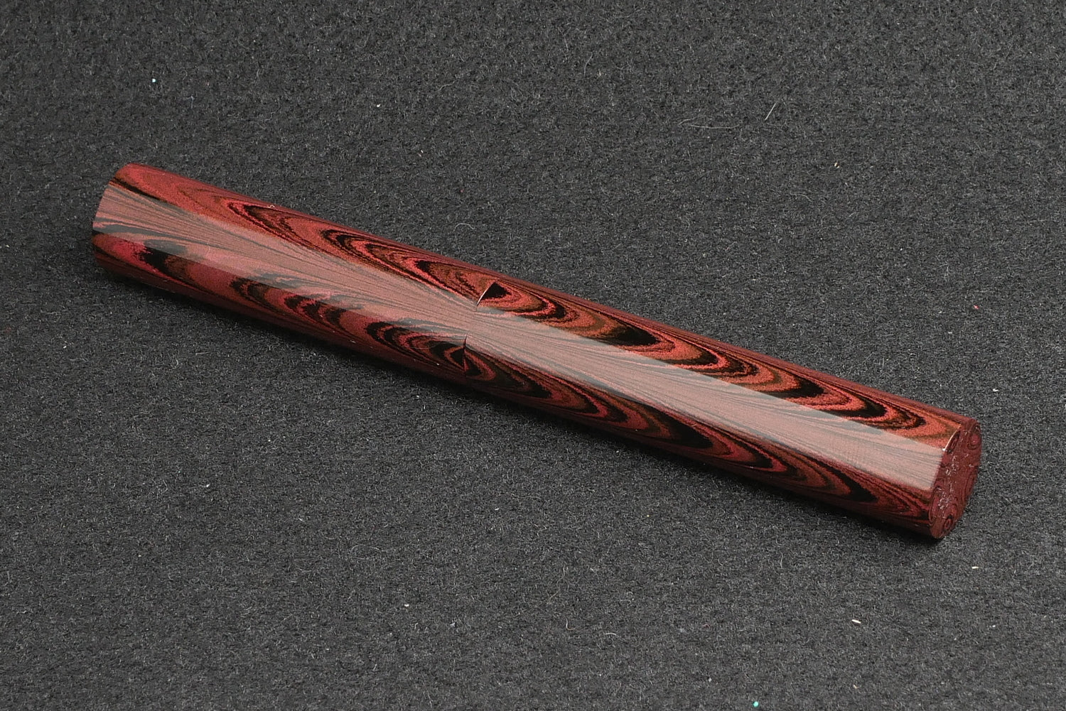 Shinobi - large - Nikko red ripple and solid black ebonite - Bock #8 nib