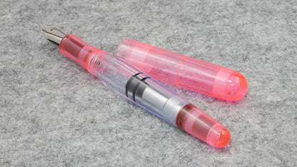 Majestic - Small - Clear Pink and Light Blue arcrylics - #6 nib - piston