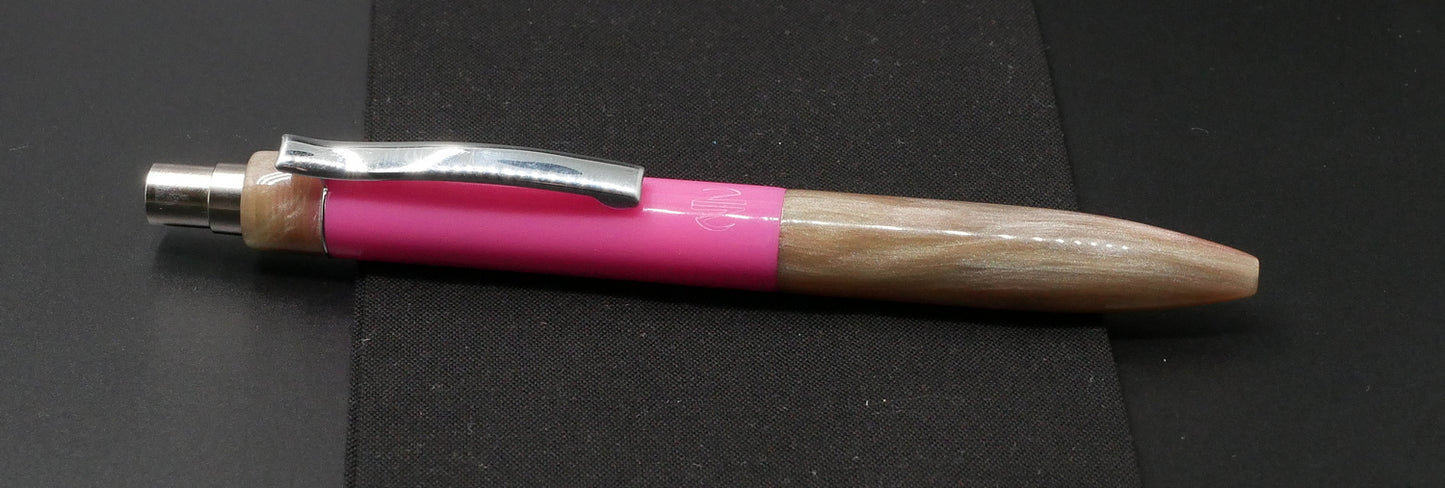 Preston Ballpoint - D Squared Blended Sushi resin and Hot Pink  -