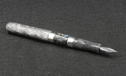 Thompson Orville - Medium - Granite acrylic, Tibaldi celluloid, Sterling silver - #6 nib