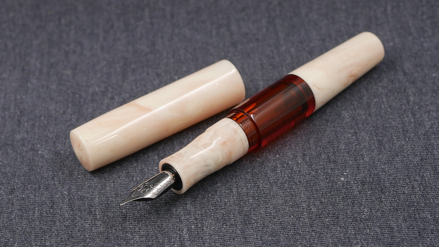 Townsend - Large - Carolina Pen Company Unicorn bone resin - syringe filler - #8 and #6 nib