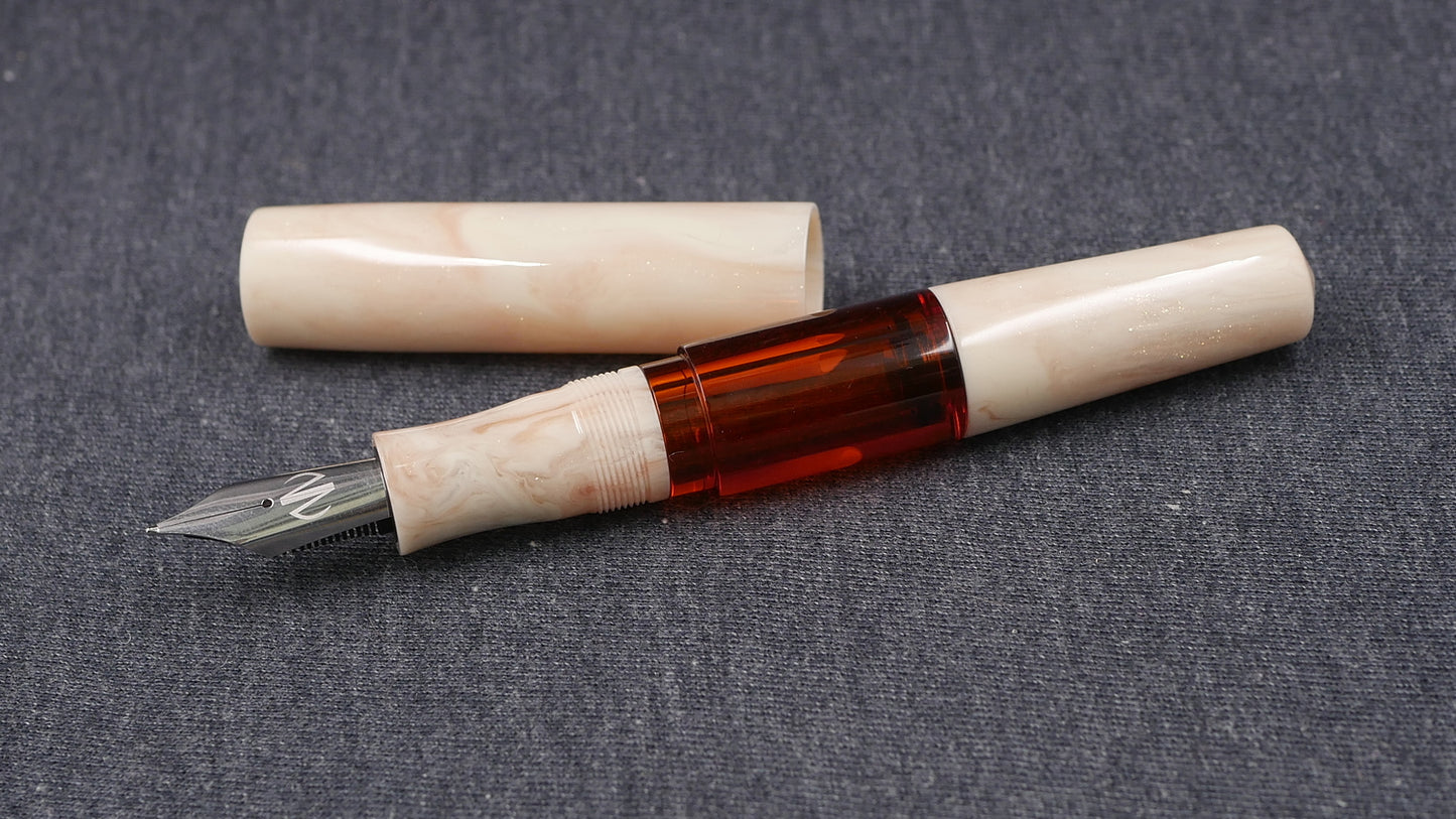 Townsend - Large - Carolina Pen Company Unicorn bone resin - syringe filler - #8 and #6 nib