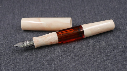 Townsend - Large - Carolina Pen Company Unicorn bone resin - syringe filler - #8 and #6 nib
