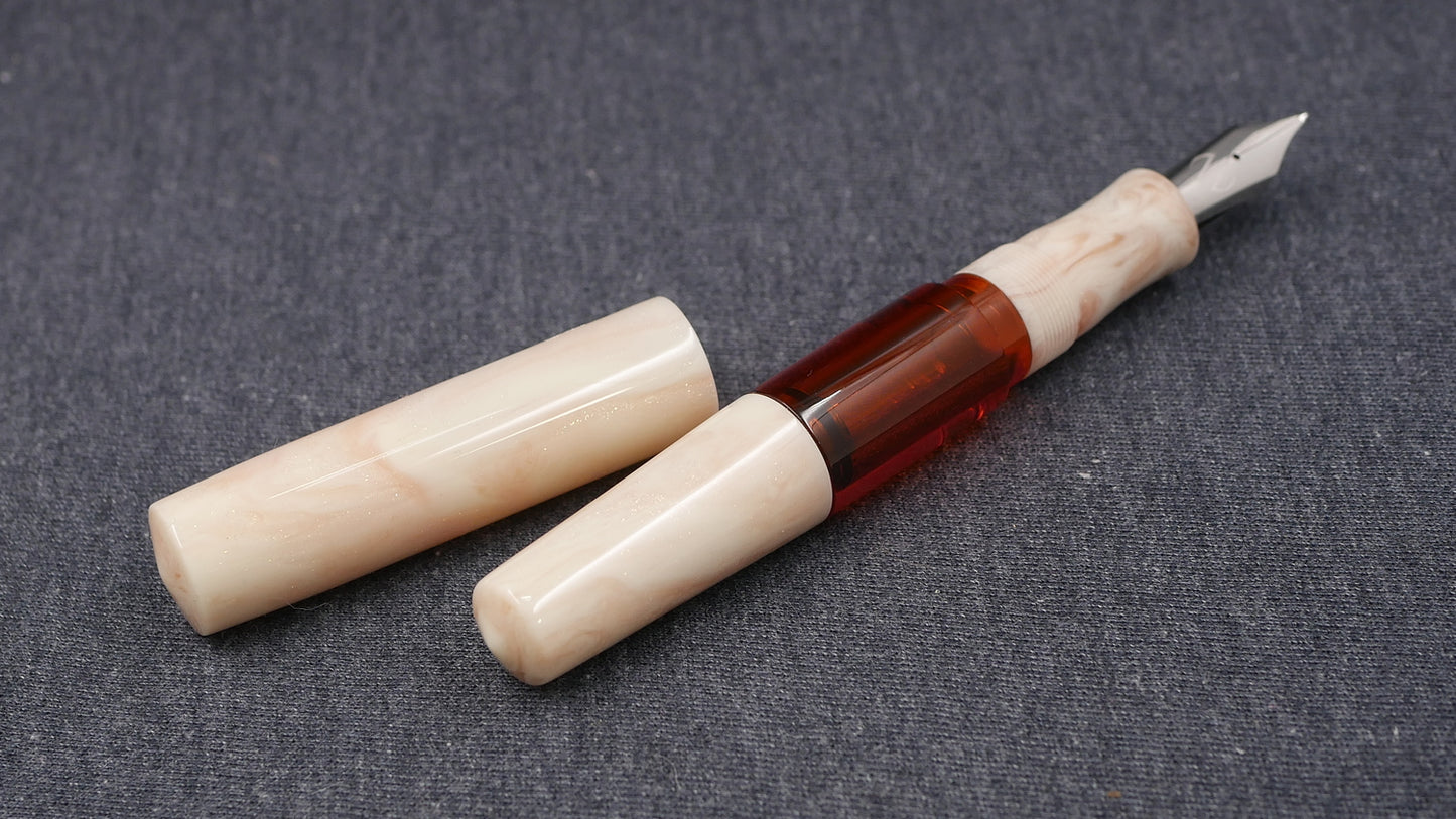 Townsend - Large - Carolina Pen Company Unicorn bone resin - syringe filler - #8 and #6 nib