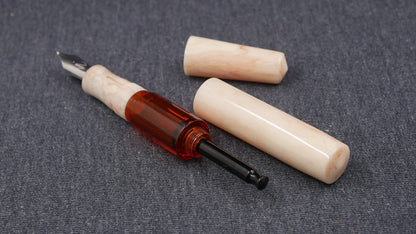 Townsend - Large - Carolina Pen Company Unicorn bone resin - syringe filler - #8 and #6 nib