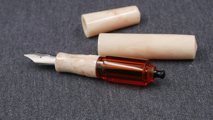 Townsend - Large - Carolina Pen Company Unicorn bone resin - syringe filler - #8 and #6 nib