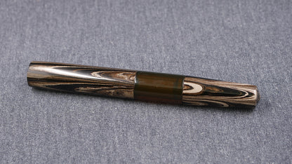 Townsend - Large – Nikko Coffee ripple ebonite - syringe filler - #8 and #6 nib