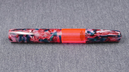 Townsend - Large - Flowery fleck cellulose acetate - syringe filler - #8 and #6 nib