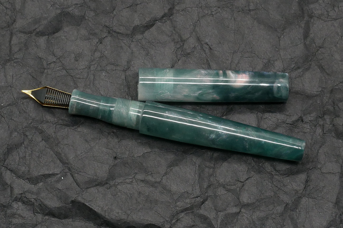 Townsend - Small – D Squared Teal Abalone resin - #6 nib