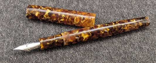 Orville - Small - amber fleck acrylic - #6 nib -