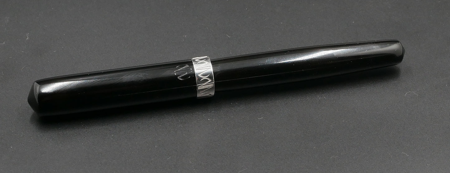 Orville C - Small - Nikko Black ebonite - cap ring- #6 nib  -