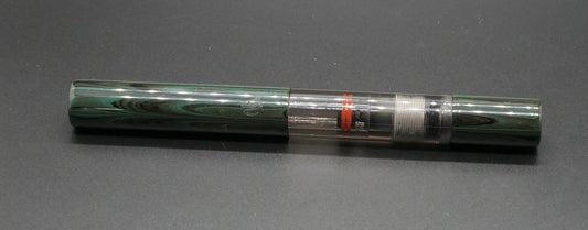 Eastman - Small – SEM Night Blue ebonite and clear bronze acrylic - piston - #6 nib