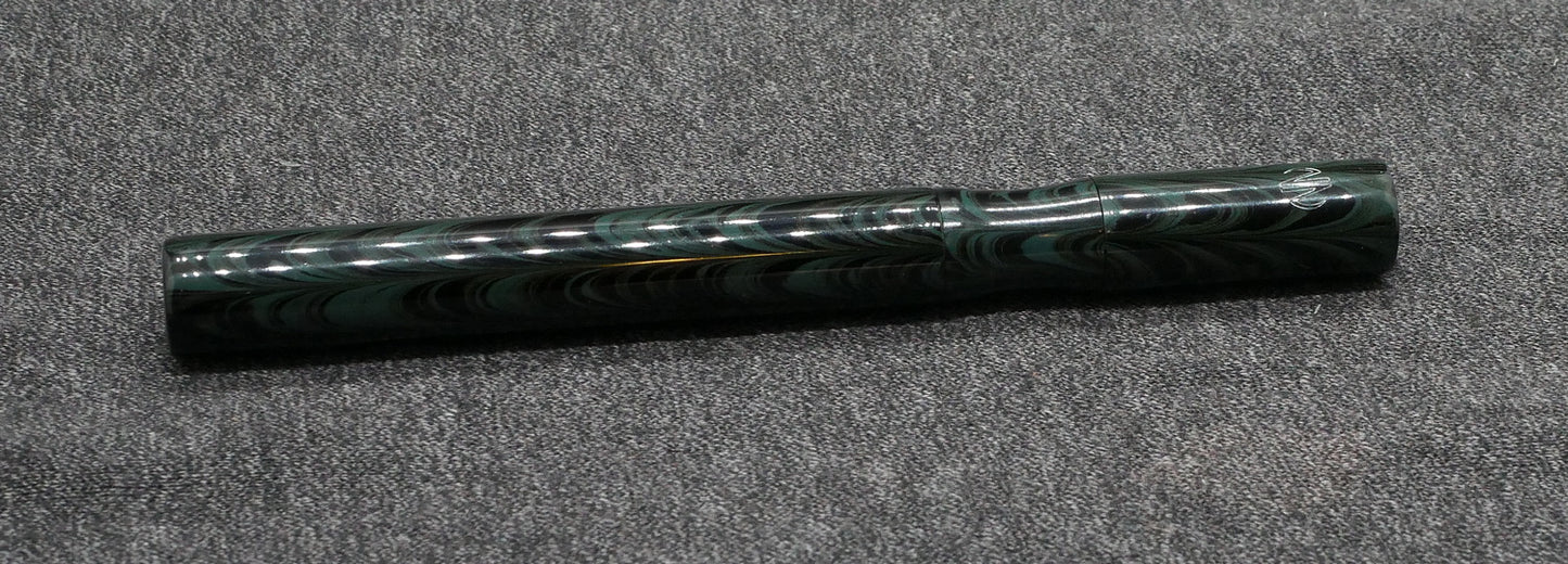 Hale - Small -Indian Blue ebonite-Bock #6 nib