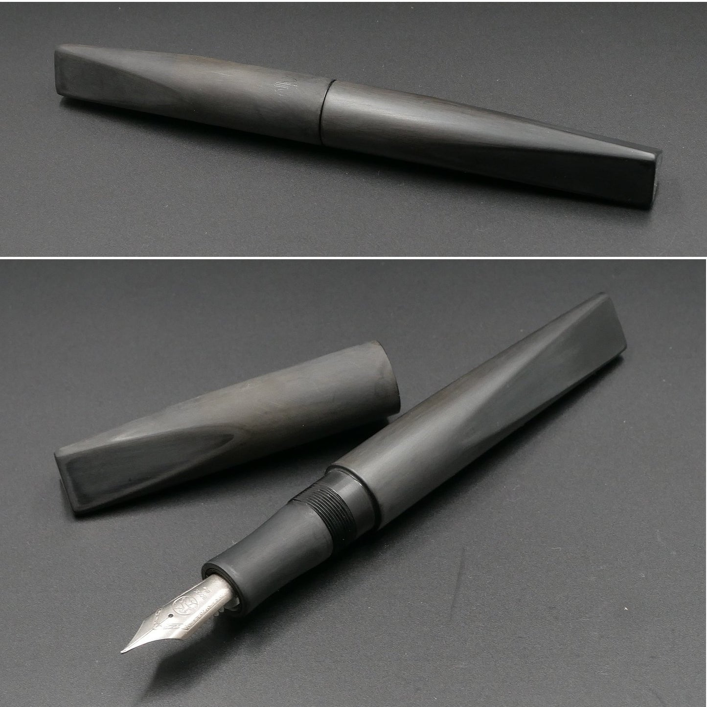 Prospector - Large –  Nikko matte black ebonite- #8 nib