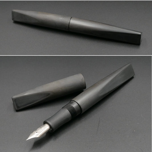 Prospector - Large –  Nikko matte black ebonite- #8 nib