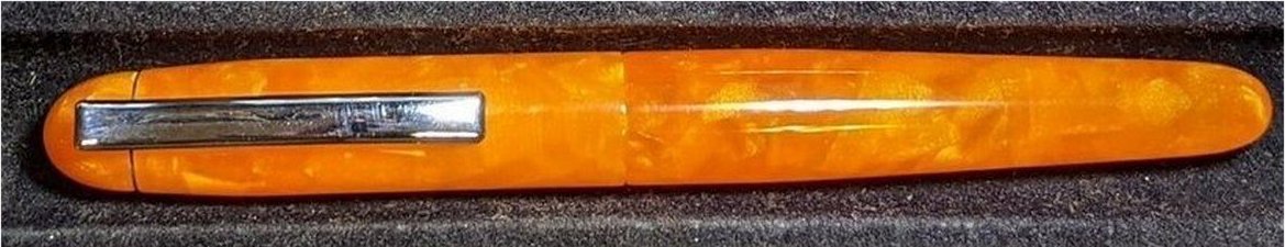 Majestic- Slim- Orange Fleck acrylic- clip-  #5 nib