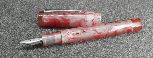 Orville - medium - red mist acrylic - #6 nib - clip -