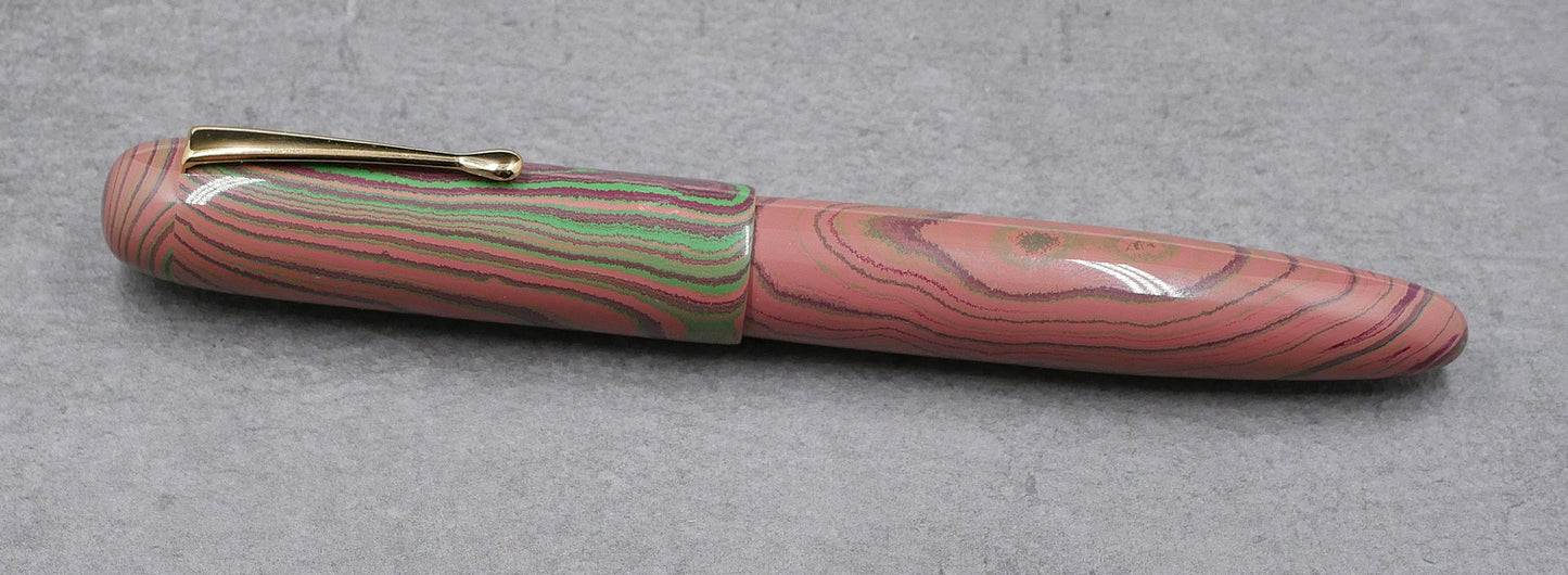 Sumpter - Oversize - SEM Pinks and Greens ebonite - #6 nib