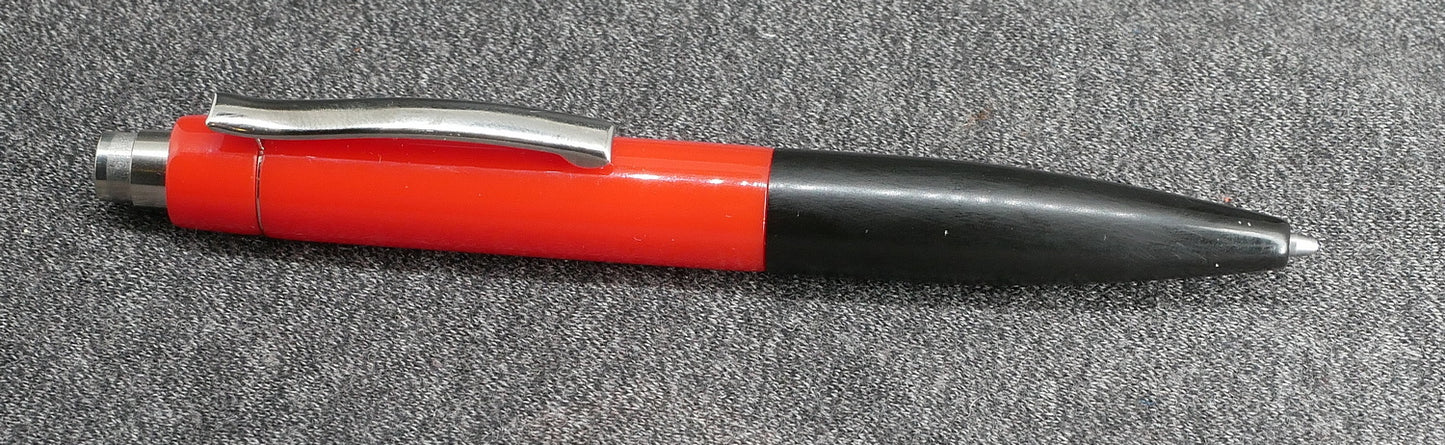 Preston Ballpoint - Red acrylic and matte black ebonite